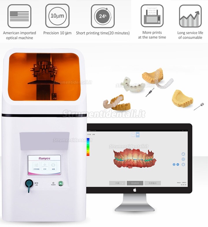 Runyes stampante 3d dentale stampante digitale DLP per odontotecnica/ odontoiatria